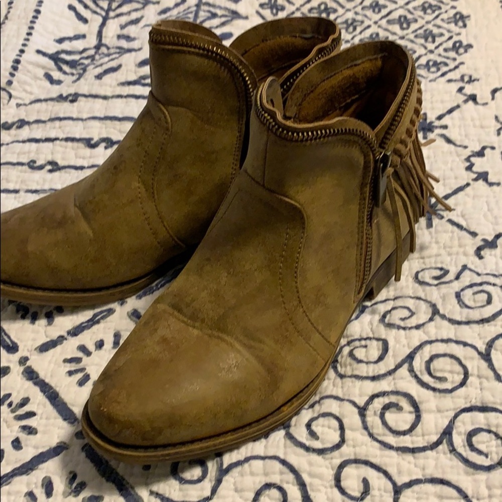 Fringe booties